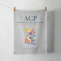 Thumbnail for Malaga-Costa del Sol Airport (AGP) design on light gray towel