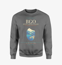Thumbnail for Bergen Airport Flesland BGO Sweatshirt - Gray