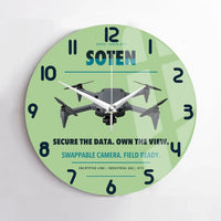 Thumbnail for ACSL SOTEN design on light green no frame wall clock