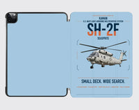 Thumbnail for Kaman SH-2F Seasprite design on light blue ipad tablet case