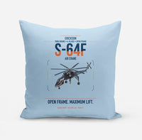 Thumbnail for Erickson S-64F Air Crane design on light blue pillow