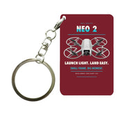 Thumbnail for DJI Neo 2 Key Chain design on dark red key chain