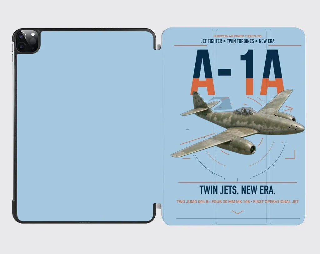 Messerschmitt Me 262A-1a design on light blue ipad tablet case