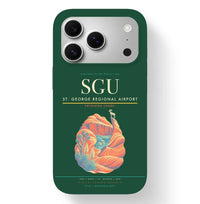 Thumbnail for St. George Airport (SGU) design on dark green iPhone 17 Pro MagSafe case