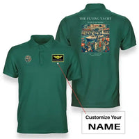 Thumbnail for VINTAGE G4075 - The Flying Yacht - Double-Side Polo T-Shirt design on green+name