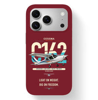 Thumbnail for Cessna 162 Skycatcher design on dark red magsafe iphone case, for iPhone 17 Pro