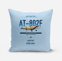 Thumbnail for Air Tractor AT-802F design on light blue pillow