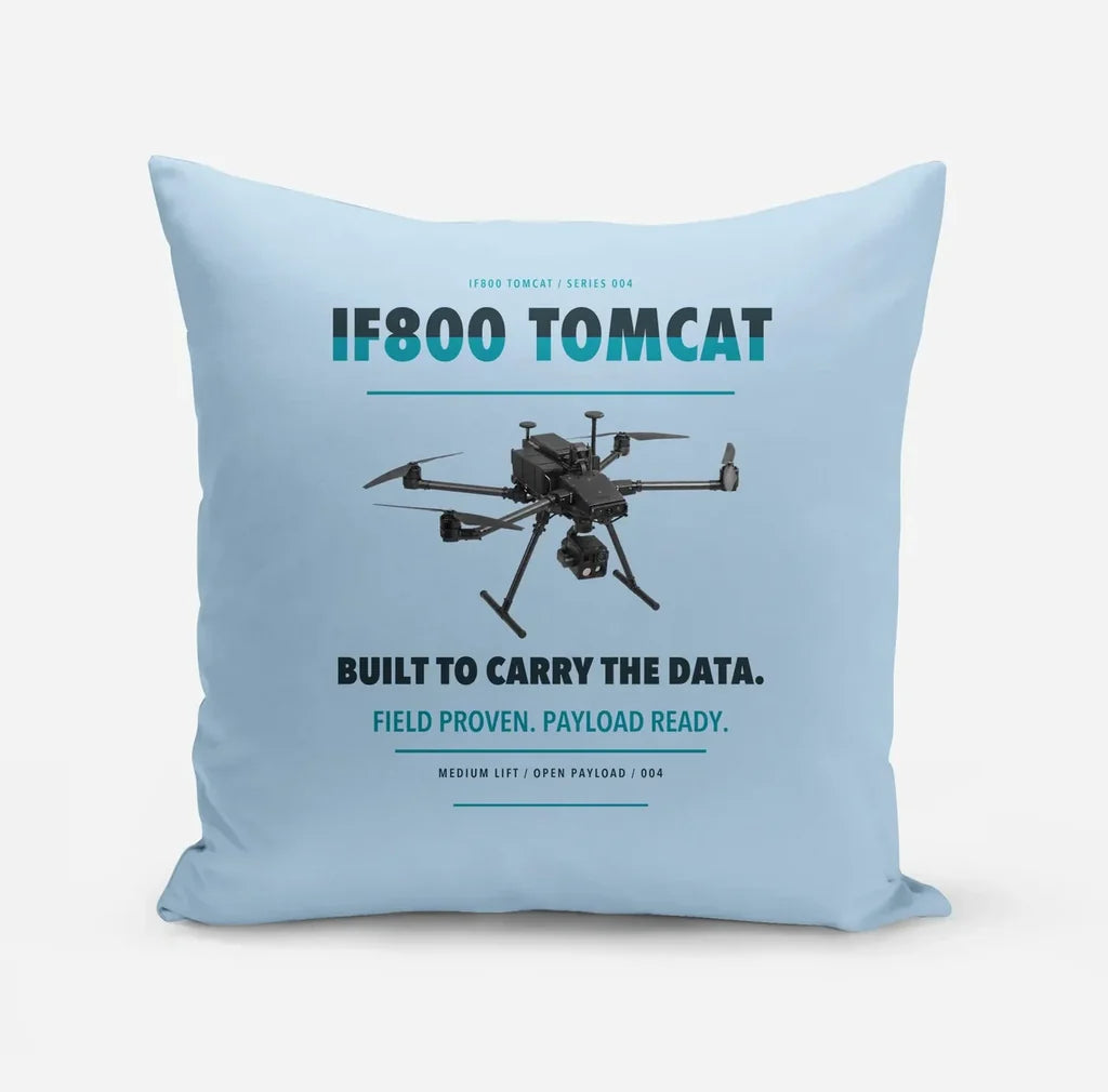 Inspired Flight IF800 Tomcat design on light blue pillow