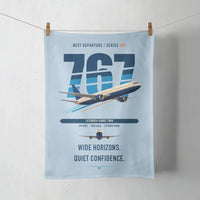 Thumbnail for Boeing 767-300ER design on light blue towel