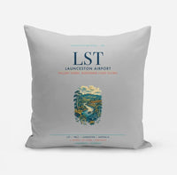 Thumbnail for Launceston Airport (LST) design on light gray pillow