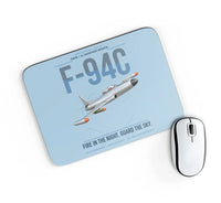 Thumbnail for F-94C Starfire design on light blue rectangle mouse pad
