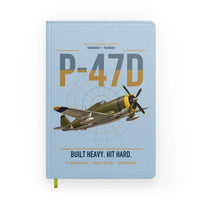 Thumbnail for P-47D Thunderbolt Razorback design on light blue notebook
