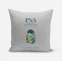 Thumbnail for Pensacola International Airport (PNS) design on light gray pillow