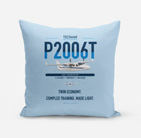 Thumbnail for Tecnam P2006T design on light blue pillow