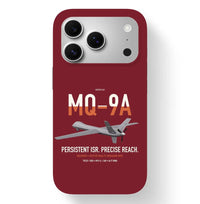 Thumbnail for MQ-9A Reaper design on dark red magsafe iphone case, for iPhone 17 Pro