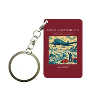Thumbnail for VINTAGE G4153 - The Glacier Mail Run - Designed Key Chain design on darkred