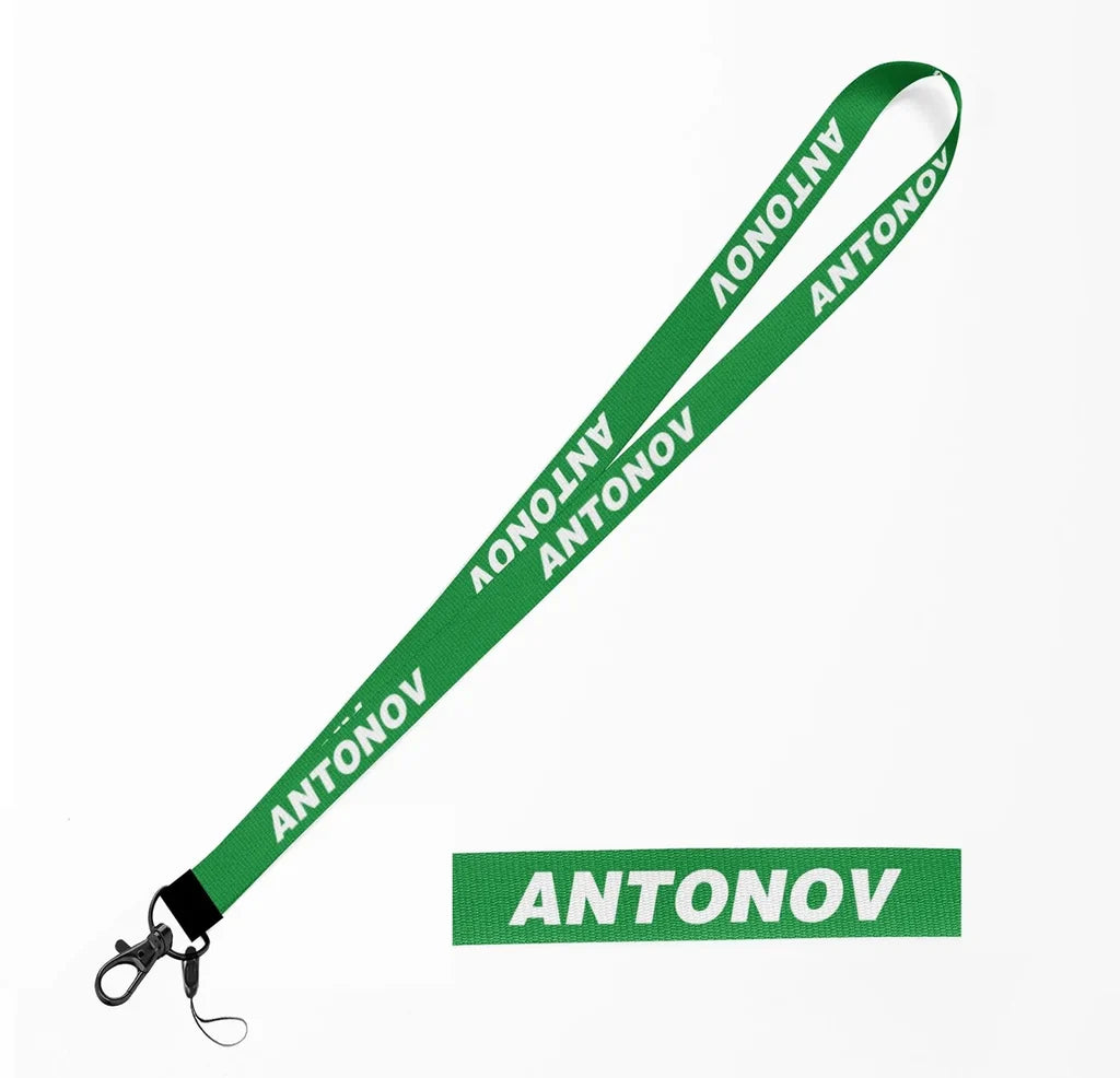 Antonov & Text lanyard - green