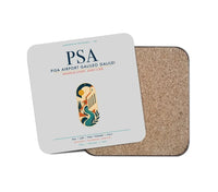 Thumbnail for Pisa Airport Galileo Galilei (PSA) design on light gray 1 piece coaster