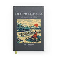 Thumbnail for VINTAGE G4350 - The Reindeer Crossing - Designed Notebooks design on gray