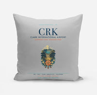 Thumbnail for Clark International Airport (CRK) design on light gray pillow