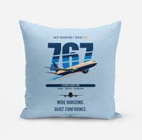 Thumbnail for Boeing 767-300ER design on light blue pillow