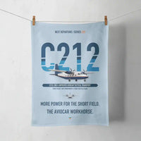 Thumbnail for CASA C-212-200 Aviocar design on light blue towel