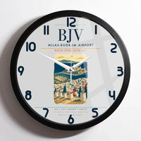 Thumbnail for Milas-Bodrum Airport BJV Wall-Clock Framed - Light Gray