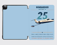 Thumbnail for Bombardier Learjet 25 design on light blue ipad tablet case