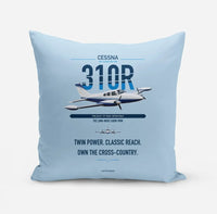 Thumbnail for Cessna 310R design on light blue pillow