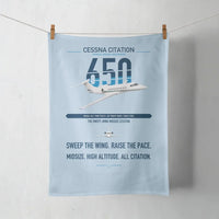 Thumbnail for Cessna Citation 650 - Citation III design on light blue towel