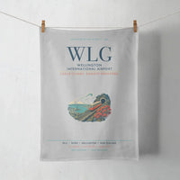 Thumbnail for Wellington International Airport (WLG) design on light gray towel