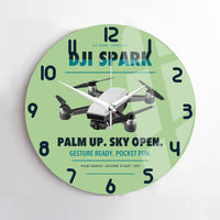 Thumbnail for DJI Spark design on light green no frame wall clock