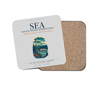 Thumbnail for Seattle-Tacoma International Airport (SEA) design on light gray 1 piece coaster