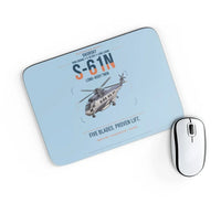 Thumbnail for Sikorsky S-61N design on light blue rectangle mouse pad