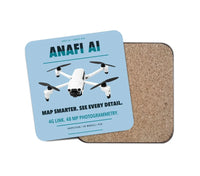 Thumbnail for Parrot ANAFI Ai design on light blue 1 piece coaster