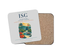 Thumbnail for Painushima Ishigaki Airport (ISG) design on light gray 1 piece coaster