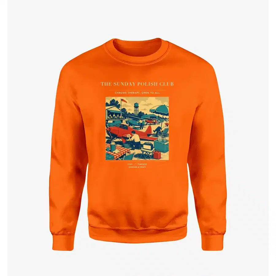 VINTAGE G4436 - The Sunday Polish Club - Designed Sweatshirts design on orange