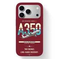 Thumbnail for Airbus A350-900 Case design on dark red iphone case