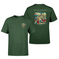 Thumbnail for VINTAGE G4034 - The Frontier Field - Double-Side T-Shirt design on darkgreen double side t shirt