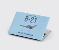 Thumbnail for B-21 Raider design on light blue MacBook case