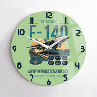 Thumbnail for F-14D Tomcat design on light green no frame wall clock