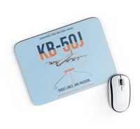 Thumbnail for KB-50J Superfortress design on light blue rectangle mouse pad