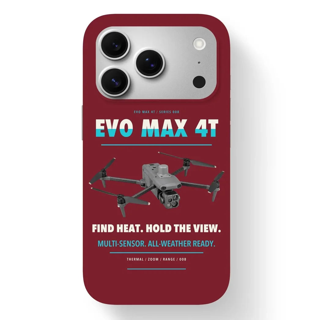 Autel EVO Max 4T Case design on dark red iphone case