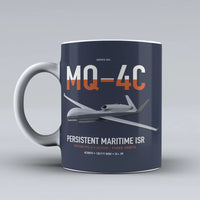 Thumbnail for MQ-4C Triton IFC-4 design on dark blue ceramic mug, double-side print