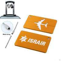 Thumbnail for Israir Airlines Aluminum Luggage tag in gold
