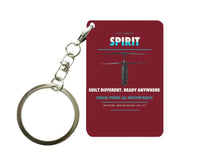 Thumbnail for Ascent AeroSystems Spirit Key Chain design on dark red key chain