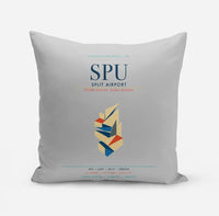 Thumbnail for Split Airport (SPU) design on light gray pillow