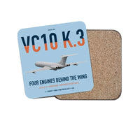 Thumbnail for Vickers VC10 K.3 design on light blue 1 piece coaster