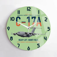Thumbnail for C-17A Globemaster III design on light green no frame wall clock