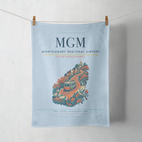 Thumbnail for Montgomery Regional Airport (MGM) design on light blue towel